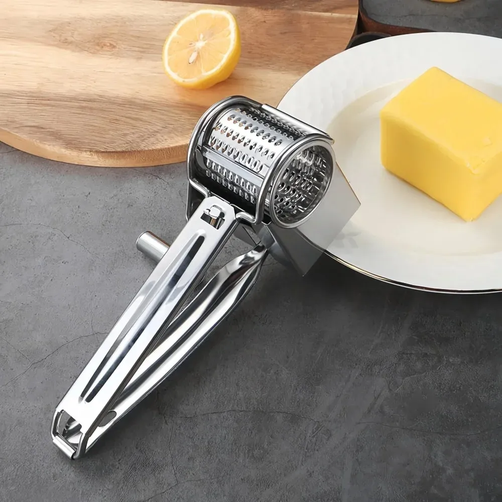 Hindi kinakalawang na asero Cheese Grater Hand Cranked Multifunctional Vegetable Chocolate Carrot Nut Slicer Mabilis Mahusay na Mga Tool sa Kusina — image 6