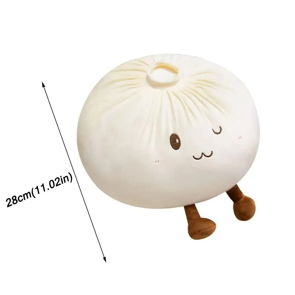 Super Soft Plush Material Steamed Bun Plush Pillow PP Cotton Filled Stress Relief Dumpling Plush Toy Fluffy Comfortable