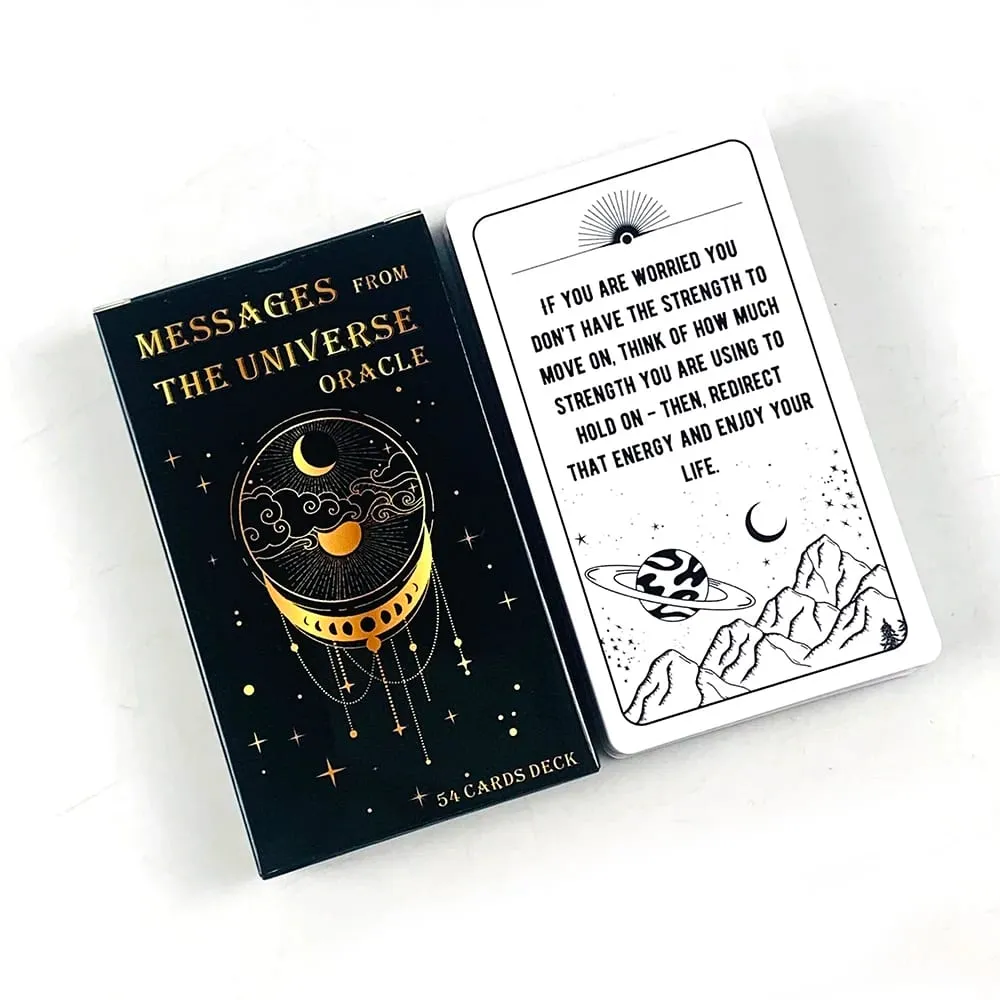 Messages From The Universe Oracle Cards 54 English Version Divination Spiritual Guidance & Daily Inspiration Cards for Beginners — image 1