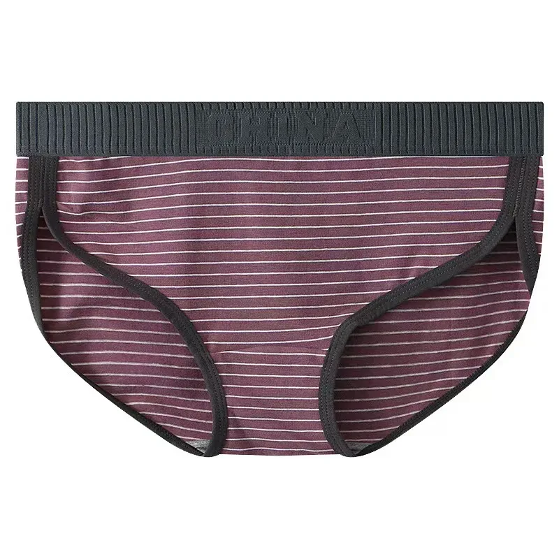 Men's Cotton Low Waist Elastic Sexy Loose Breathable Youth Pant Headband Underwear Summer Cotton Briefs — image 4