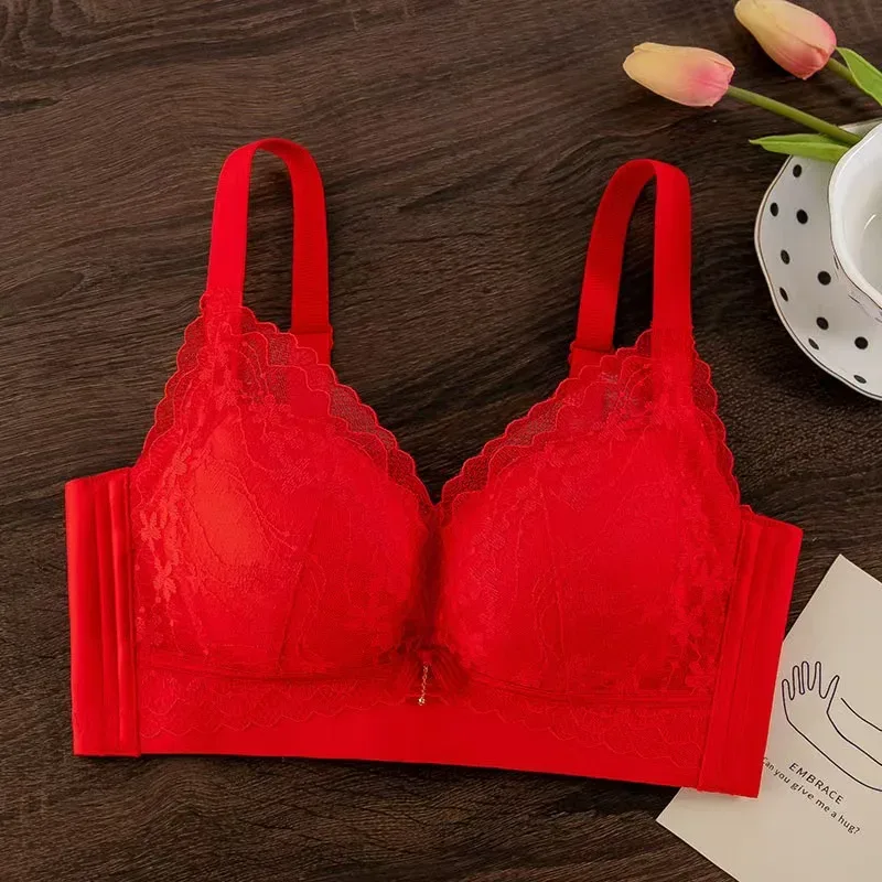 Sexy Lace Thickened Push-Up Bra for Small Breasts Anti-Sagging Adjustable Comfortable Wire-Free Lingerie — image 9