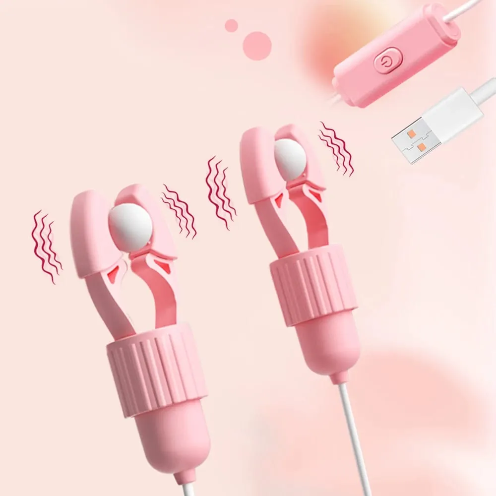 Nipple Clamps Vibrator Breast Massage Tongue Licking Sucking Vibrating Clit Stimulator Female Maturbator Adult Sex Toy For Women — image 6