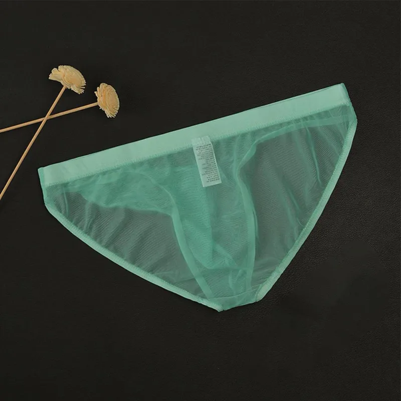 Men Underwear Mesh Transparent Elephant Nose Briefs Thin Lightweight Quick Dry Low Waist Breathable Underpants — image 13
