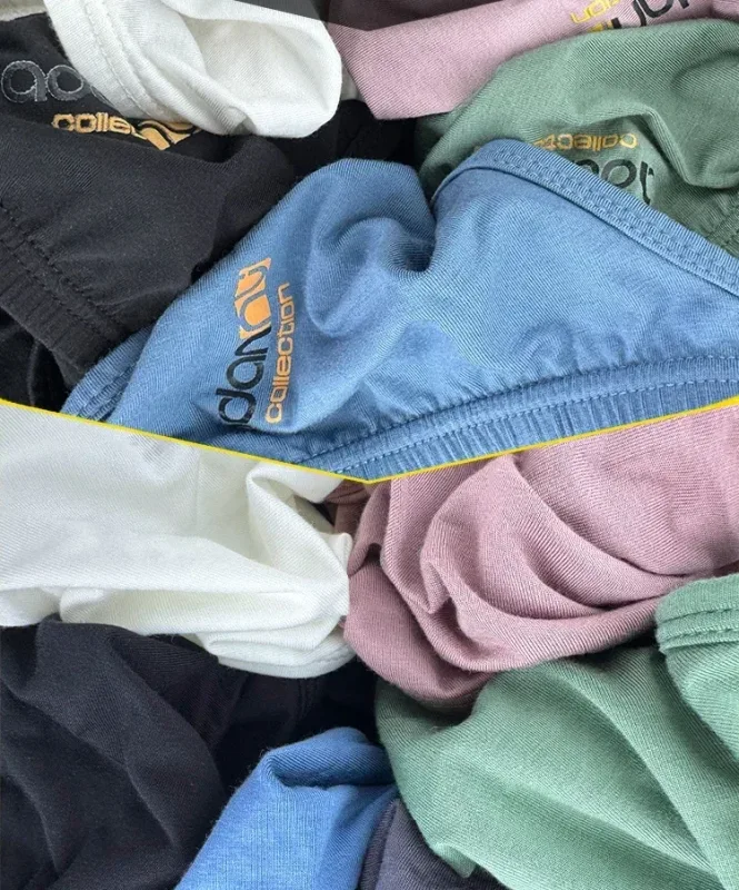 Men Modal Low‑Rise Briefs Sexy Solid Color Simple Triangle Underwear Sports Breathable Comfortable Male Panties