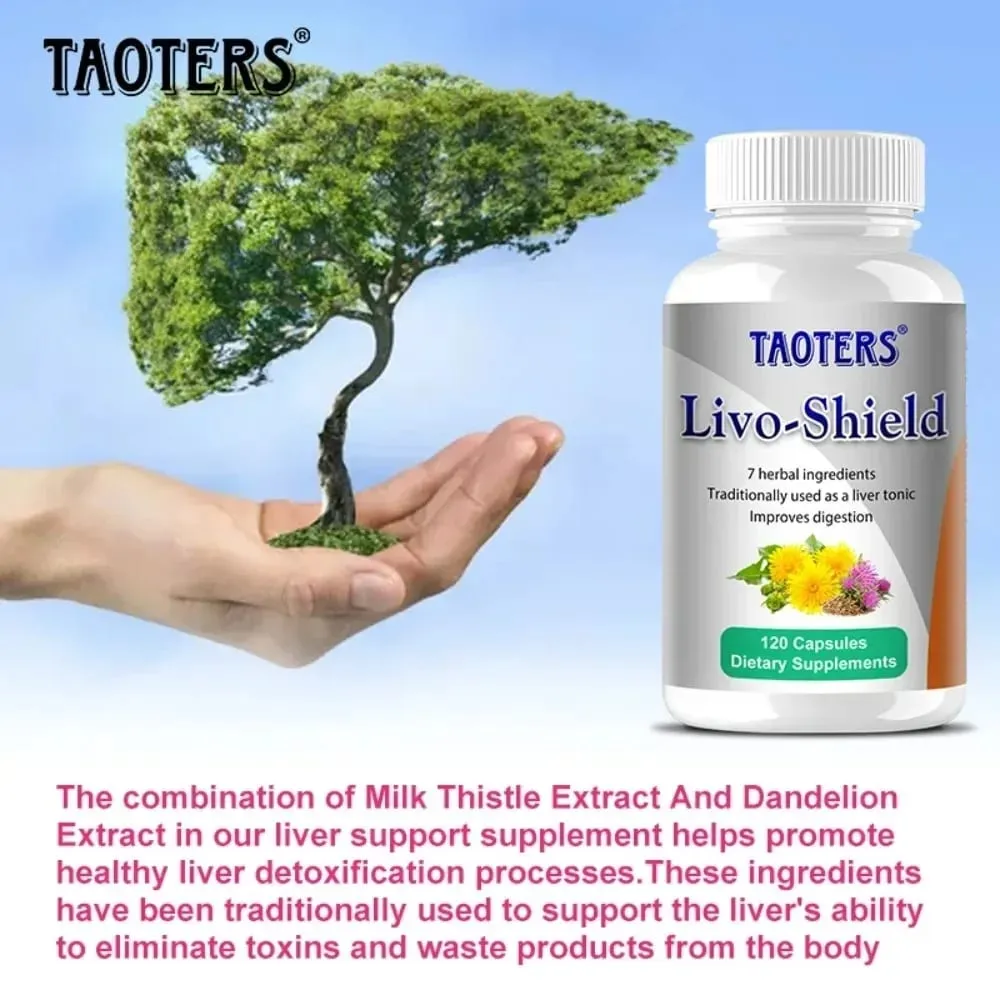 Organic Milk Thistle Extract Capsule & Dandelion for Antioxidant Detox Support Liver Health Function Herbal Supplement — image 4