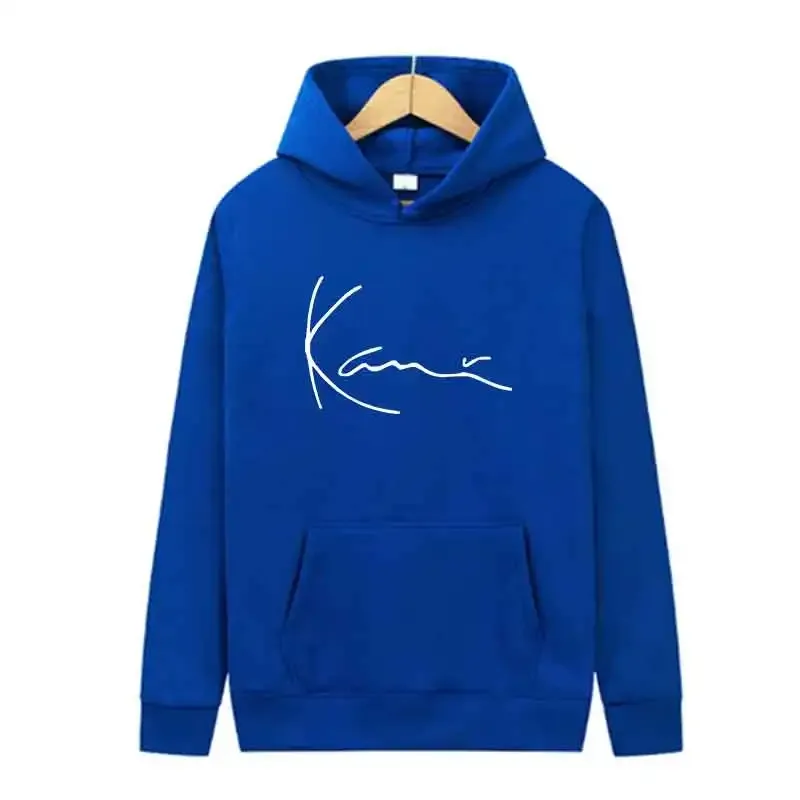 Men Blue White Fashion Trends Hoodie Print Casual Streetwear Sports Jogging Sweatshirt Pullover Spring Autumn Daily Unisex Cloth — image 7