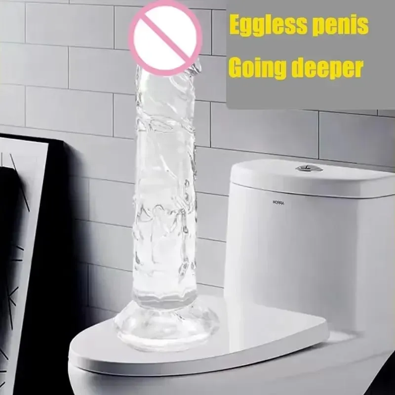 Cheap Women Big Transparent Dildo Suction Cup Erotic Anal Jelly Dick Soft Clitori Vaginal Masturbators Penis Adult Sex Toy 18+ — image 5