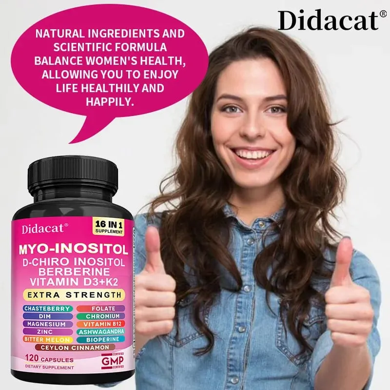 Inositol and D-Chiro-Inositol Vitamin D3+K2 Capsules Support Women's Health Balance Heart Health Promote Skin and Hair Health — image 4