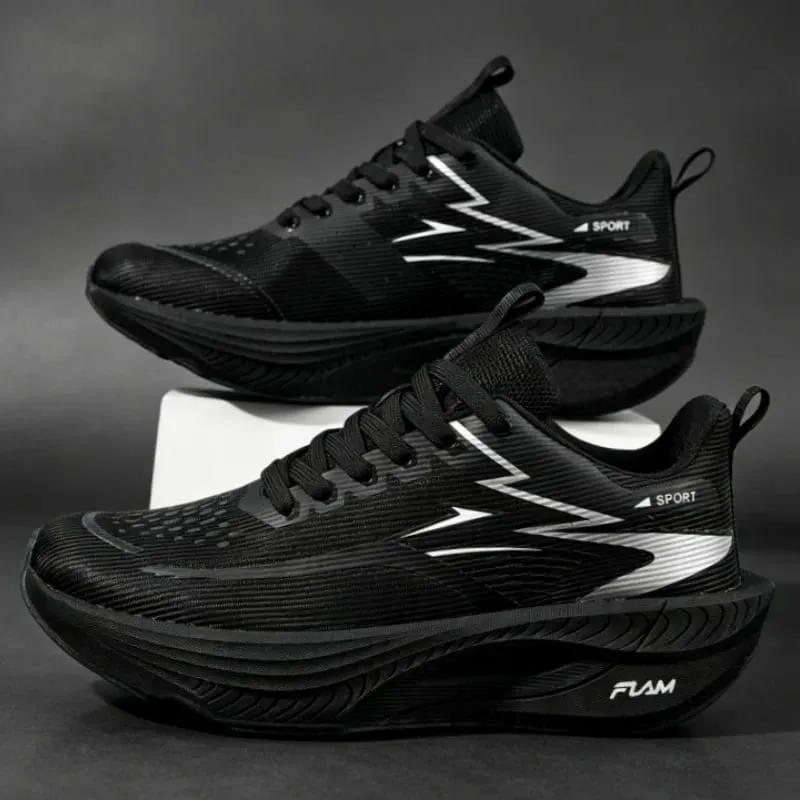 Men Running Shoes Carbon Board Speciality Marathon Sports Breathable Lightweight Women's Comfortable Athletic Nonskid Sneakers — image 2