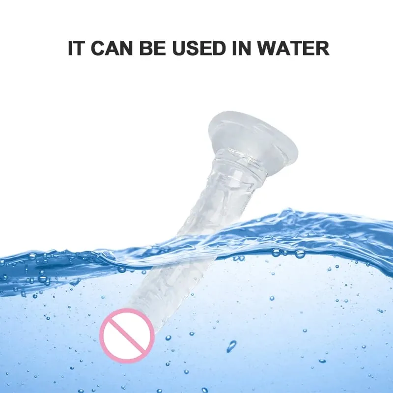 Realistic Dildo Strong Suction Cup Soft Crystal Jelly Dildo Penis Sex Toys for Woman Fake Dick Big Penis Anal Butt Plug Sex Shop — image 4