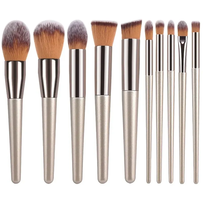 13PCS Makeup Brush Set Foundation Concealer Powder Eyeshadow Blush Brush Kabuki Blending Cosmetic Beauty Tool for Face