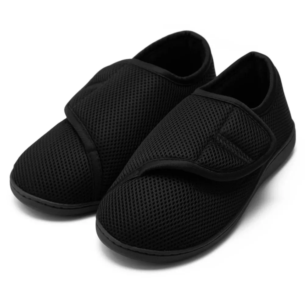 Unisex Diabetic Shoes Wide Walking Shoes na may Adjustable Closure Slip-On Orthopedic Shoes Hook and Loop Sneakers para sa Matatanda