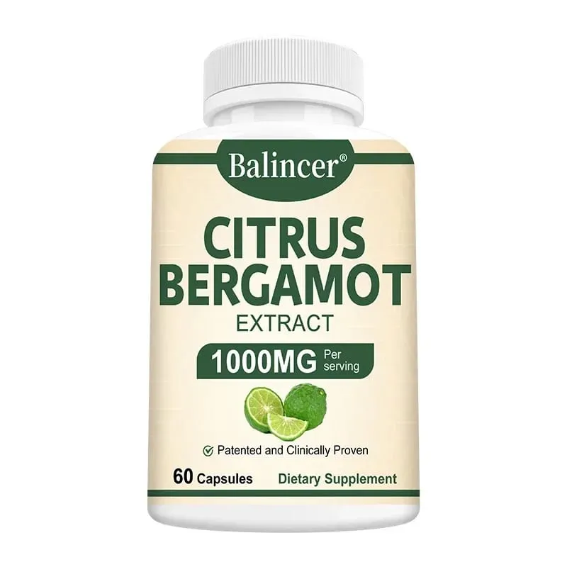 Citrus Bergamot Capsules 1000mg - Heart Health Blood Sugar Support Antioxidant Immune System Boost Helps with Overall Health