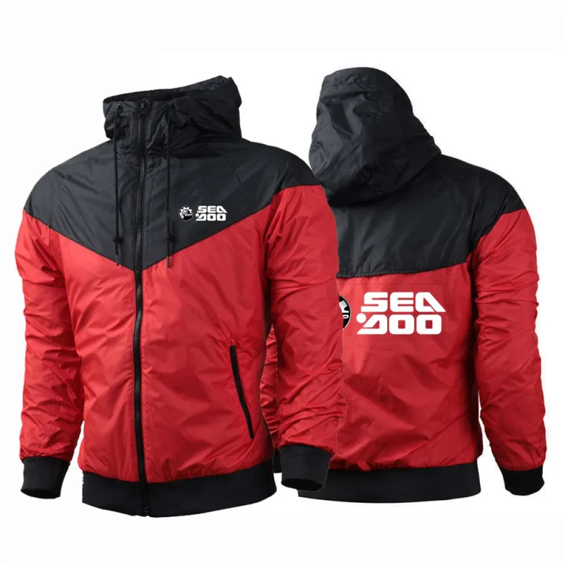 BRP Sea Doo Seadoo Moto Logo Print Spring Autumn Outdoor Men's Premium Cardigan Coat 2026 New Windproof Sports Jacket Hoodies — image 5