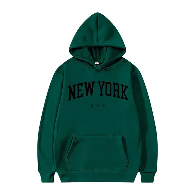 Women New York U.S.A City Hoodies Fashion Letter Printed Graphic Sweatshirts Loose CasuaMen l Harajuku Hooded Pullover Sportwear — image 45