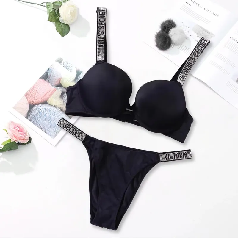 Victoria's Secret Women's Fashion Lingerie Set Sexy Breathable Soft Versatile Shapewear Sexy Lingerie Bra and Panty Set Push Up — image 12