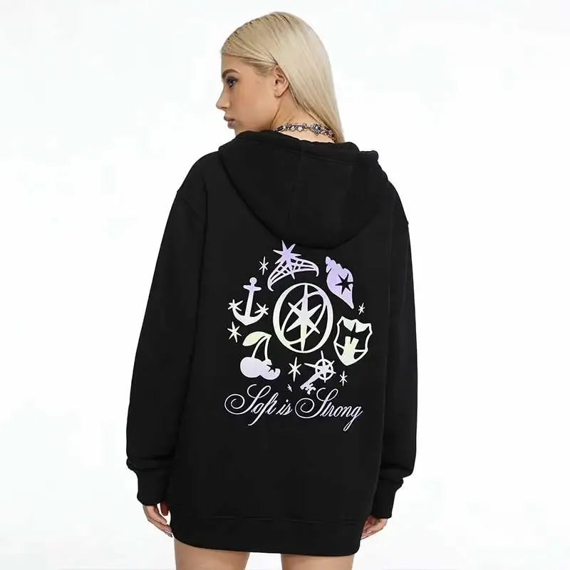 2026 New Katseye men and women casual hooded sweatshirts large sleeve jerseys thick hooded sweatshirt couple — image 7