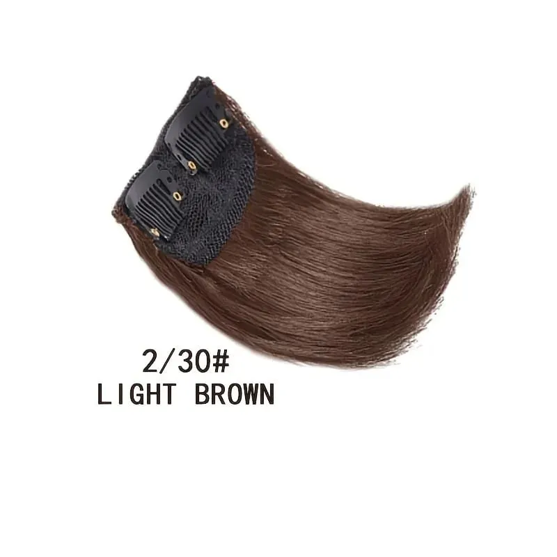 Synthetic 10cm Clip In Hair Extensions Short Straight Topper Invisible Seamless Side Cover Hairpiece Natural Volume Easy Wear — image 12
