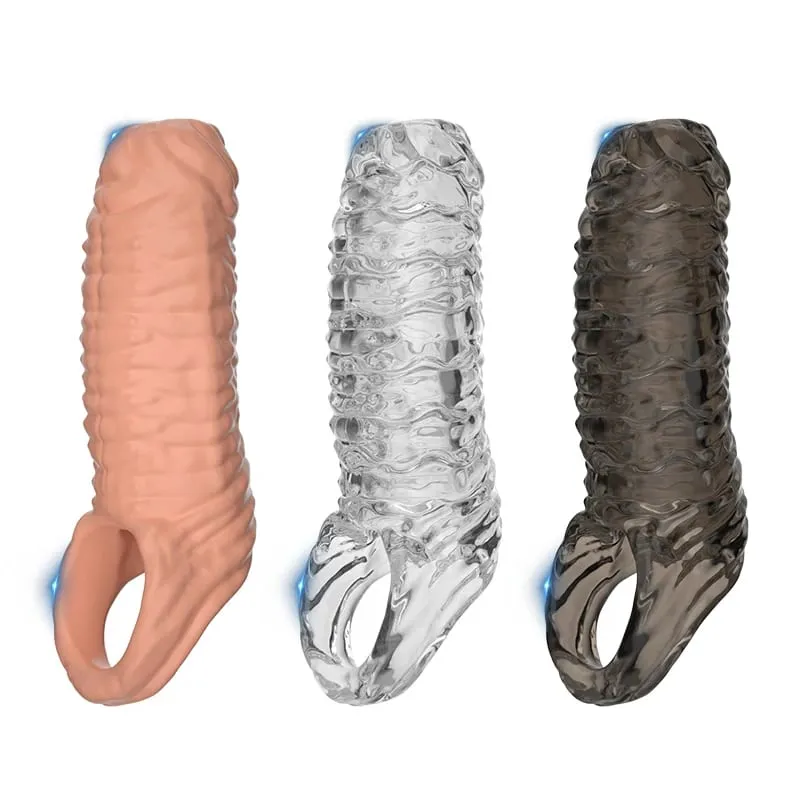 Men Penis Ring Masturbation Cock Ring Time Delay Ejaculation Erection Lasting Chastity Cage Scrotum Sleeve Dick Enlarger Sex Toy — image 1