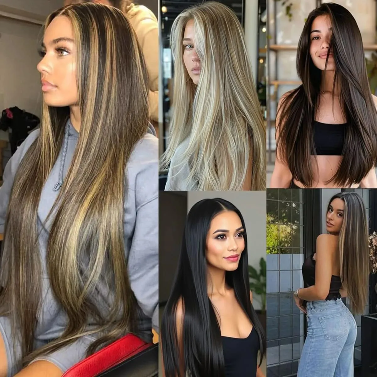 24 Inch Clip-in Hair Extensions 7 Pcs Long Straight Synthetic Hair Extensions Invisible Clip-ins Hairpieces for Women Daily — image 7
