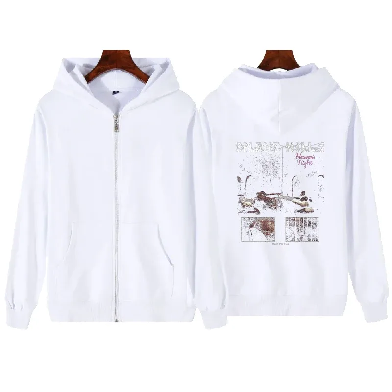 Anime Silent Hill 2 Pattern Print Graphic Zipper Hoodies Oversized Jacket Coat Sweatshirt Long Sleeves Cotton Men Women Clothing