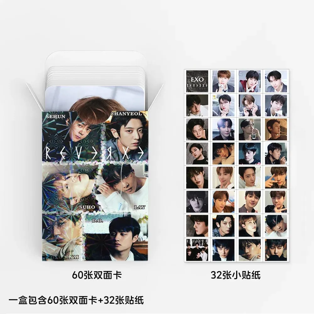 92pcs EXO New Album REVERXE Photocards Stickers Kpop Merch Lomo Cards Set Fans Collection Cards Gifts — image 4