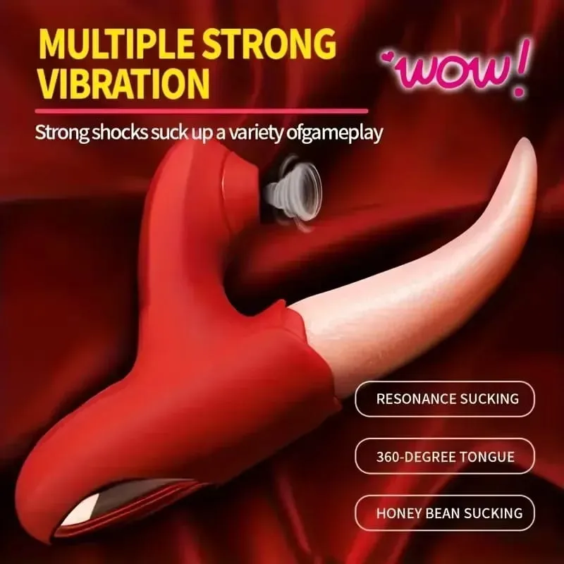 Powerful Sucking Vibrator for Women Tongue Licking Clitoris Stimulator Sucker Vagina Massager Masturbation Adult Sex Toys Goods