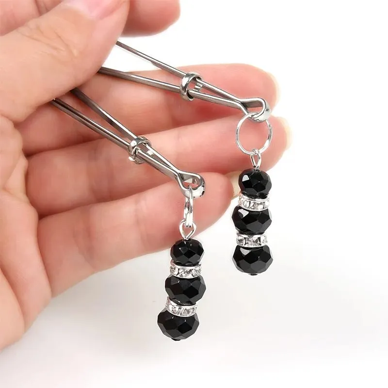 Sexy Flirt Nipple Clamps Breast-fed Sex Toys BDSM Labia Breast Stimulation Massager Nipple Clamps With Chain Clips Fetish Slave — image 3