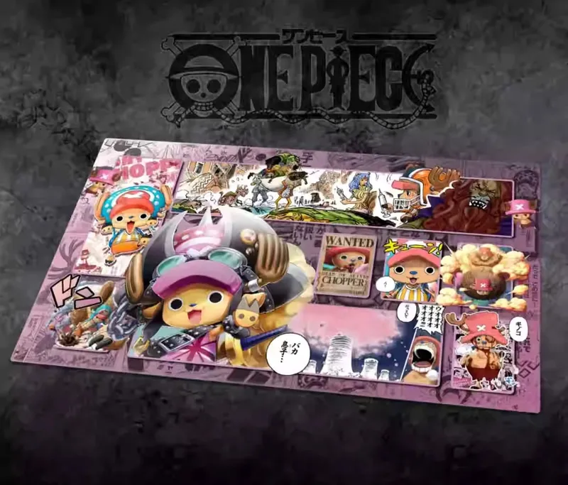 60*35cm Anime One Piece OPCG GAME Card Siri Komik PlayMat Empat Maharaja Baharu Mengajar Shankusu Buggy Luffy Mainan Koleksi Helikopter — image 20