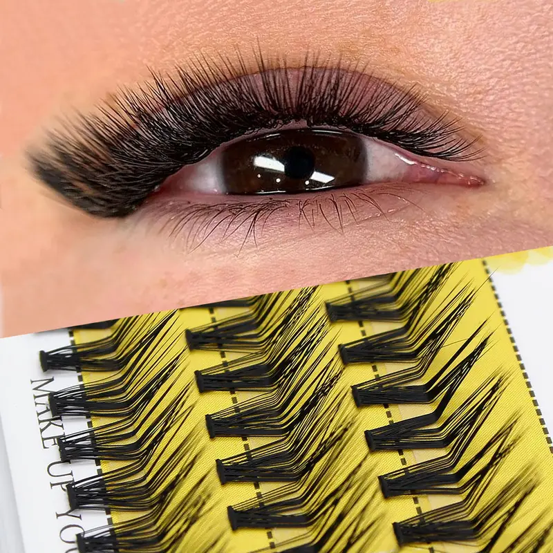 Prefessional M Curl Foxy Eyes Lashes Cluster Soft Silk Individual Eyelashes Extension Makeup False Eyelash L Curl Fox Eye