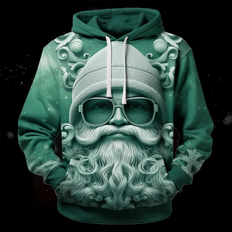 Christmas Mens Santa Claus 3d Print Hoodies Men Women Fashion Sports Outdoor Hoodie Sweatshit Unisex Coat Men Clothing Oversized — image 8