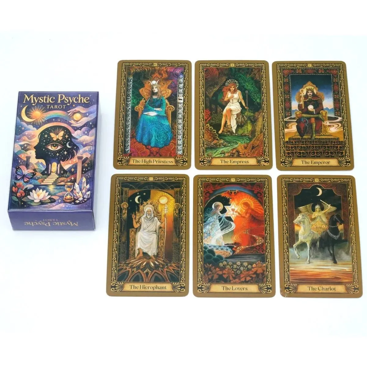 Mystic Psyche Tarot Deck – 78-Card Set for Intuitive Wisdom Spiritual Growth and Archetypal Exploration