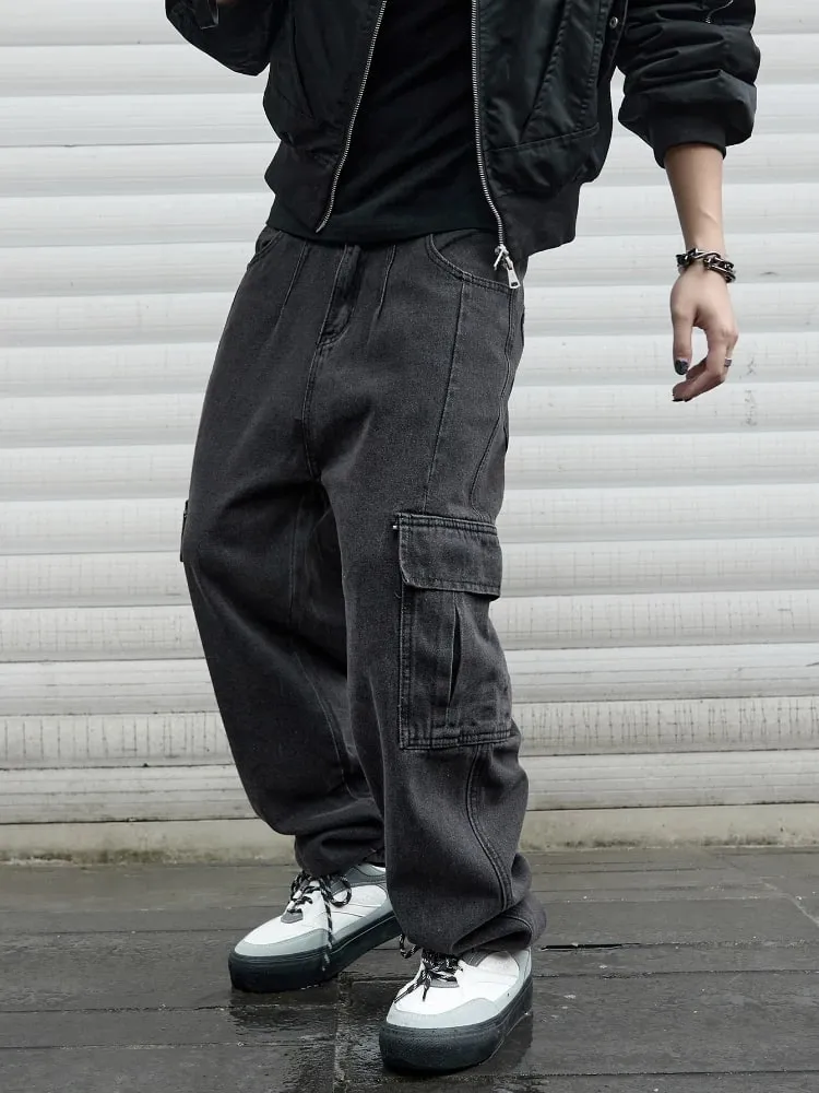 Y2k New Baggy Jeans Male Hip Hop Harajuku Trousers Wide Leg Denim Pants Men's Jeans Streetwear Korean Oversize Cargo Pants — image 2