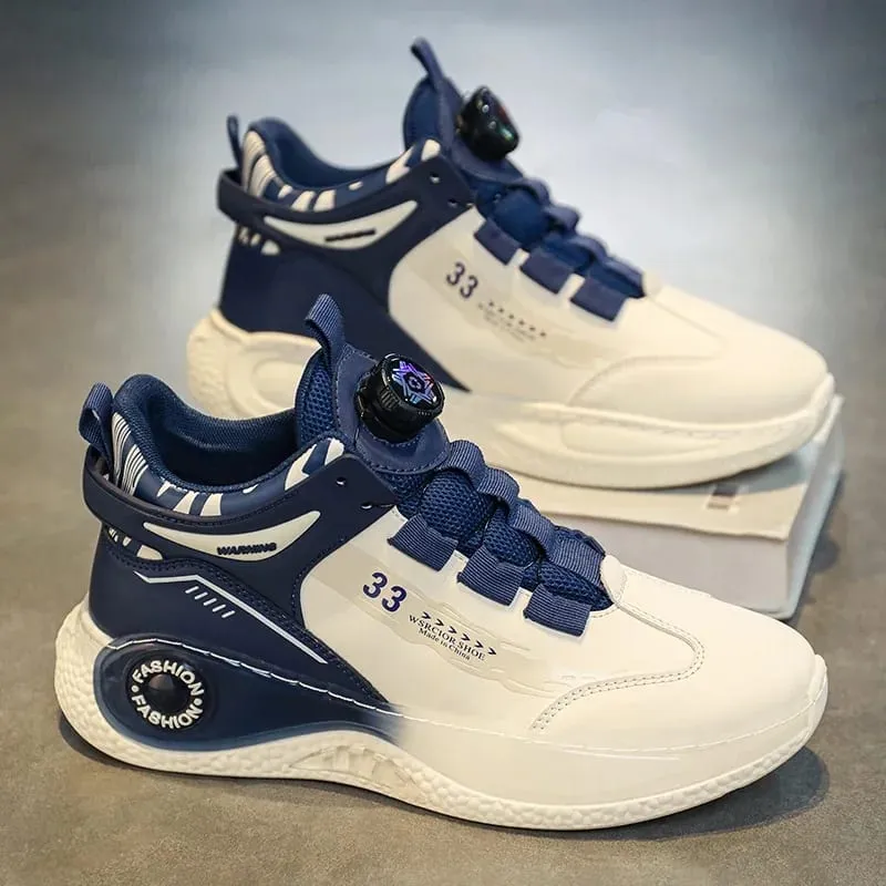 Mens's Sneakers with Rotating Buckle Comfy Non Slip Lace up Durable Shoes for Mens Outdoor Activities Sports Shoes Tenis Zapatos — image 7