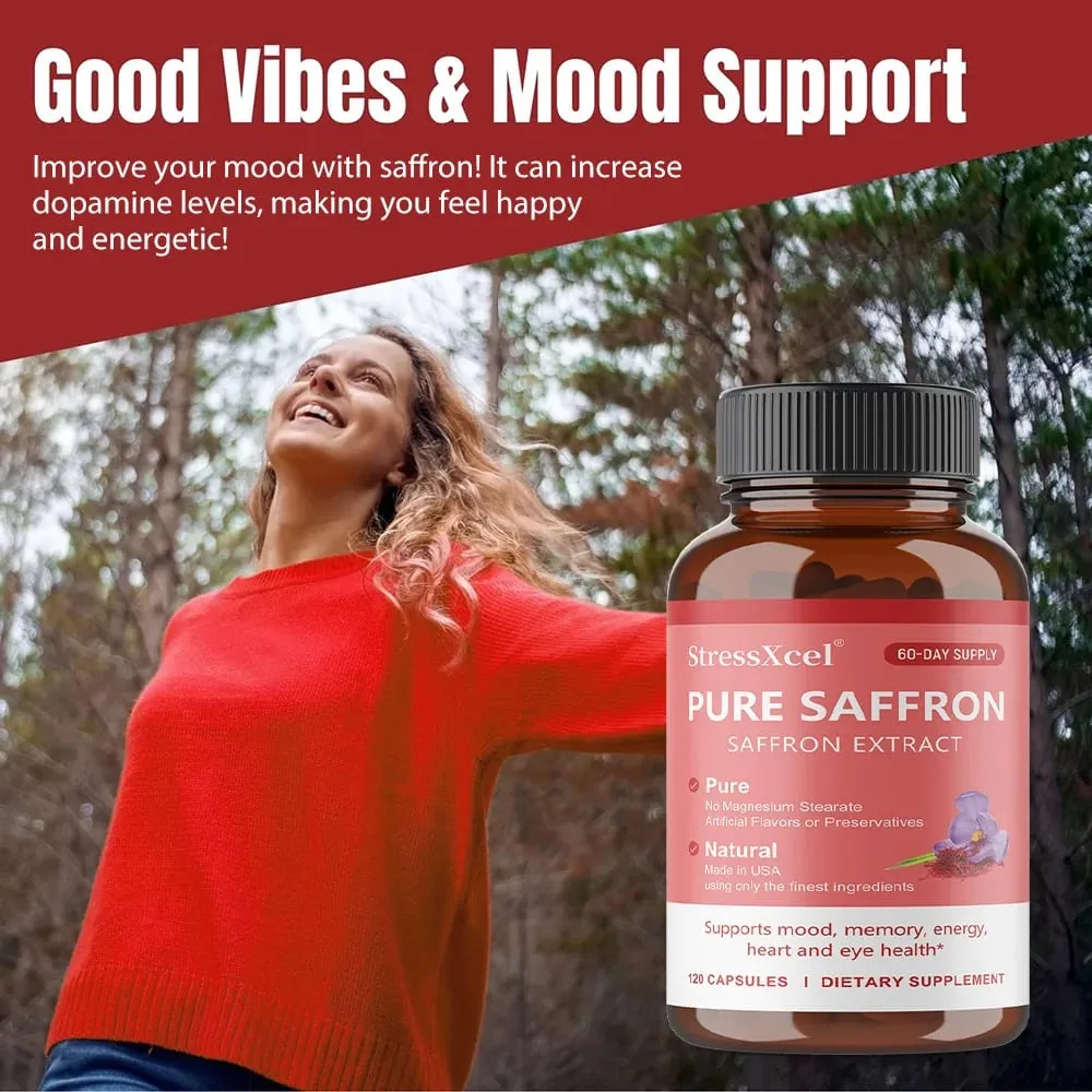 Saffron Supplement Protects Eye Health Improves Dull Skin Tone Promotes Blood Circulation and Boosts Metabolism — image 1