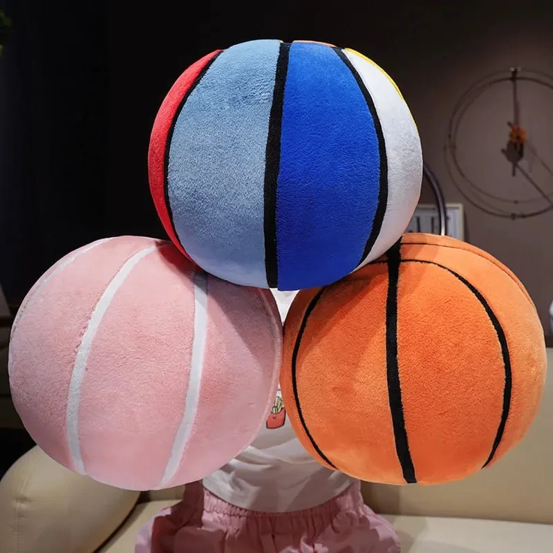Basketball Plushie Simulation Basketball Throw Pillow Fill Plump Bedroom Decorations Skin-friendly Holiday Gift For Boy And Girl — image 3
