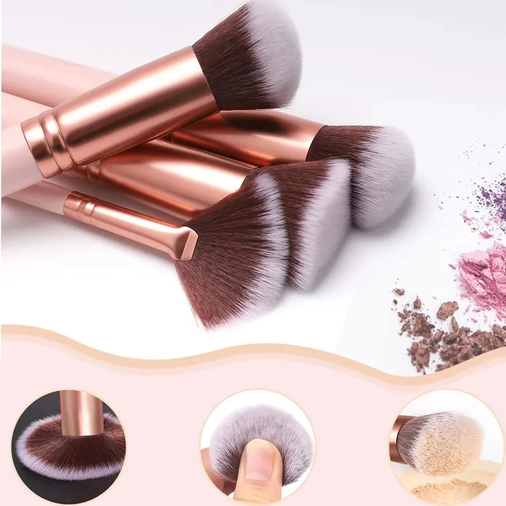 19 PCS Makeup Brush Set Include Makeup Sponge Premium Synthetic Foundation Powder Concealers Eyeshadow Blush