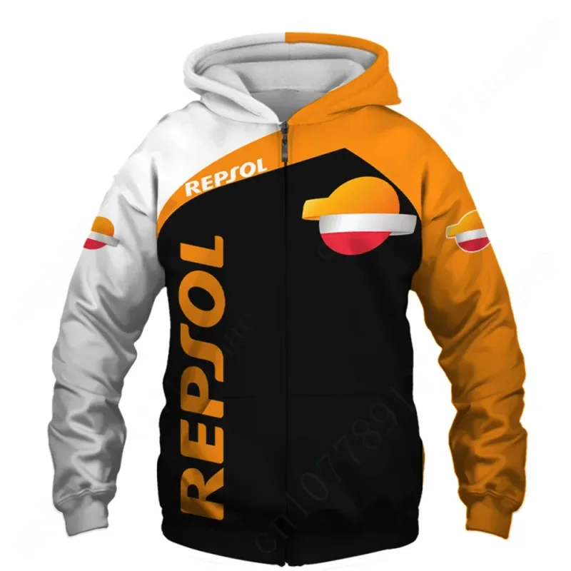 Repsol Unisex Clothing Anime Zip Hoodies Harajuku Hoodies For Men Women Casual 3D Printing Sweatshirt Essentials Pullover Top — image 2