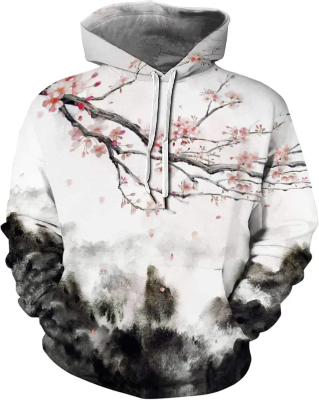Sweat à capuche graphique pour hommes, sweat à capuche imprimé nouveauté unisexe, sweat-shirt à motif 3D avec poche, sweat à capuche graphique chaud à manches longues Me — image 14