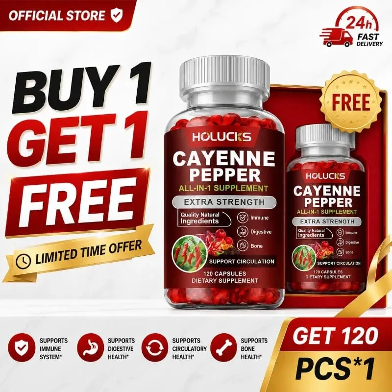 Viên nang ớt cayenne tiên tiến với Vitamin D3 & K2 hỗ trợ lưu thông sức khỏe miễn dịch & thoải mái tiêu hóa — image 2