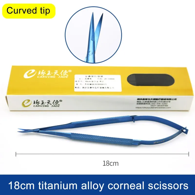 Ciseaux cornéens pour chirurgie ophtalmique, outils chirurgicaux cosmétiques, micro-ciseaux médicaux chirurgicaux