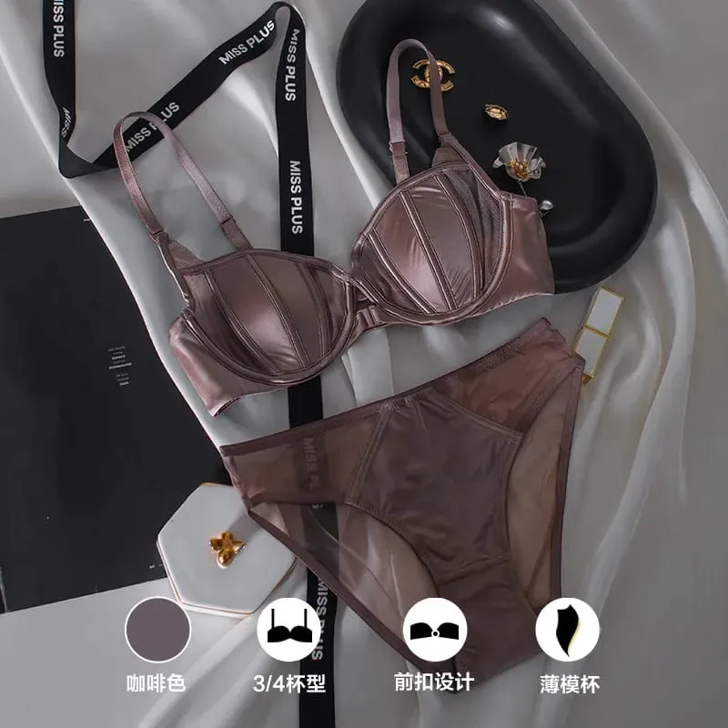 French Lace Front Buckle Back Beauty Brassiere Women Seamless Light Thin Non Wire Minimize Bust Invisible Daily Lingerie 32-38AB — image 11