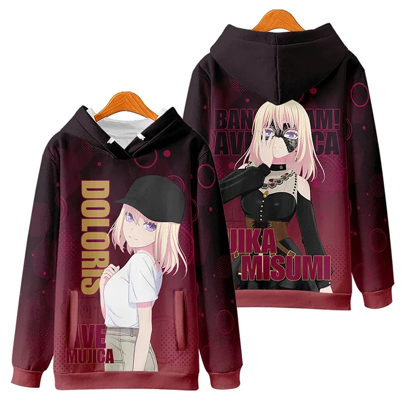 BanG Dream Ave Mujica Cosplay 3D Men's Hoodies Fashion Long Sleeve Anime Sweatshirt Outdoor Party Holiday Tracksuit Y2k Pullover — image 3