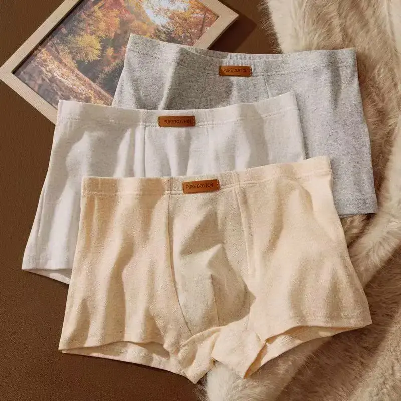 1Pcs Men's Jacquard Underwear Solid Colorful Cotton Boxer Briefs Plus Size 6XL Breathable Comfortable Lingerie Sexy Panties — image 1