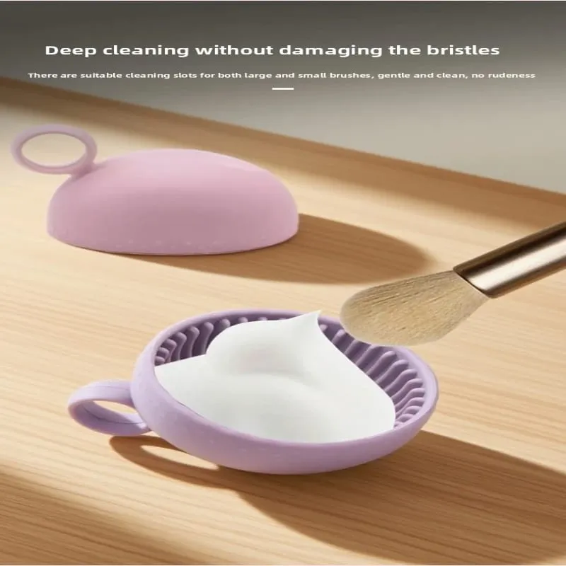 Portable Silicone Makeup Brush Cleaning Bowl For Cosmetic Brushes And Sponge Puff Multifunctional Beauty Washing Accessory — image 5