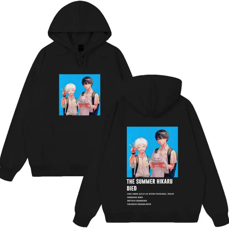 Anime The Summer Hikaru Died Hoodies Hikaru Yoshiki Manga Hoodies Men Women Casual Clothing Cozy Long Sleeve Funny Streetwears — image 1
