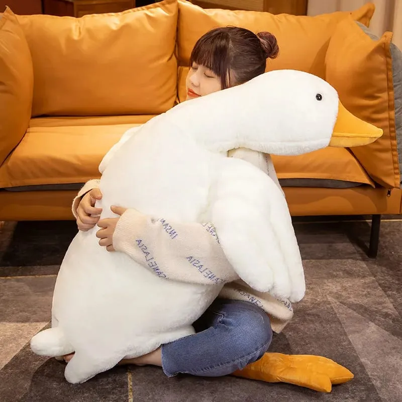 90/130/160/190cm plush baby goose stuffed animal throw pillow for large sofa for bedtime companionship plush pillow as a gift — image 5