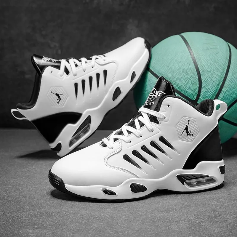 Men's High-Top Basketball Shoes Feature a Breathable Mesh Design for Maximum Comfort Outdoor Shock-Absorbing Running Shoes High-Rebound Cushioning Technology Make Running Smoother and More Comfortable Enhance Support Stylish White Design Su — image 7