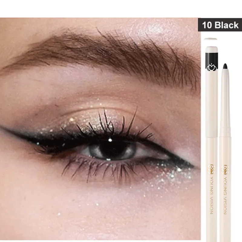 1Pc Ultra-fine Matte Smooth Eyeliner Waterproof Green Purple Colorful Eyeliner Gel Pencil Matte White Eye Lying silkworm Makeup