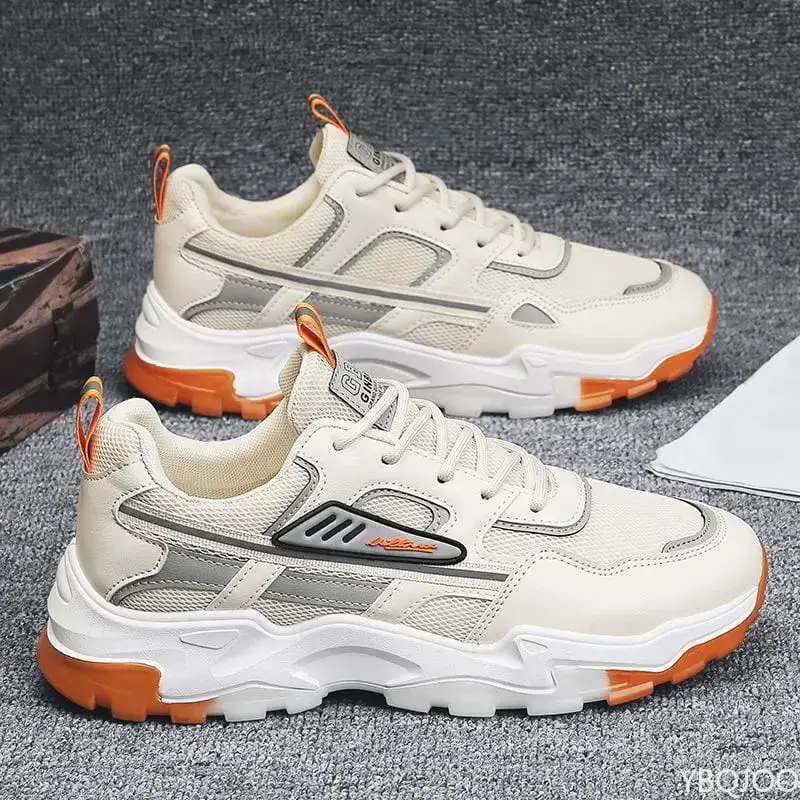 Versatile sports shoes new spring autumn breathable running shoes thick soled shoes fashionable casual comfortable men's shoes